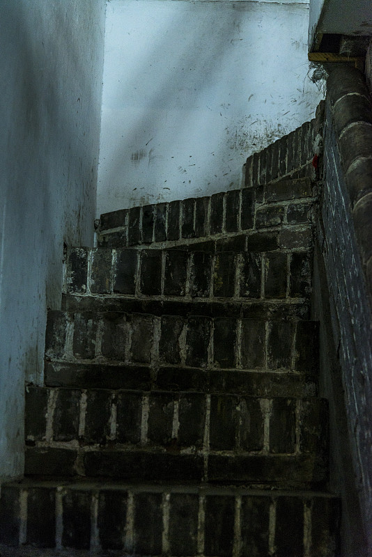 平遥,台阶楼梯,陡峭,古老的,房屋,平衡折角灯,中国,山西省,楼梯,门