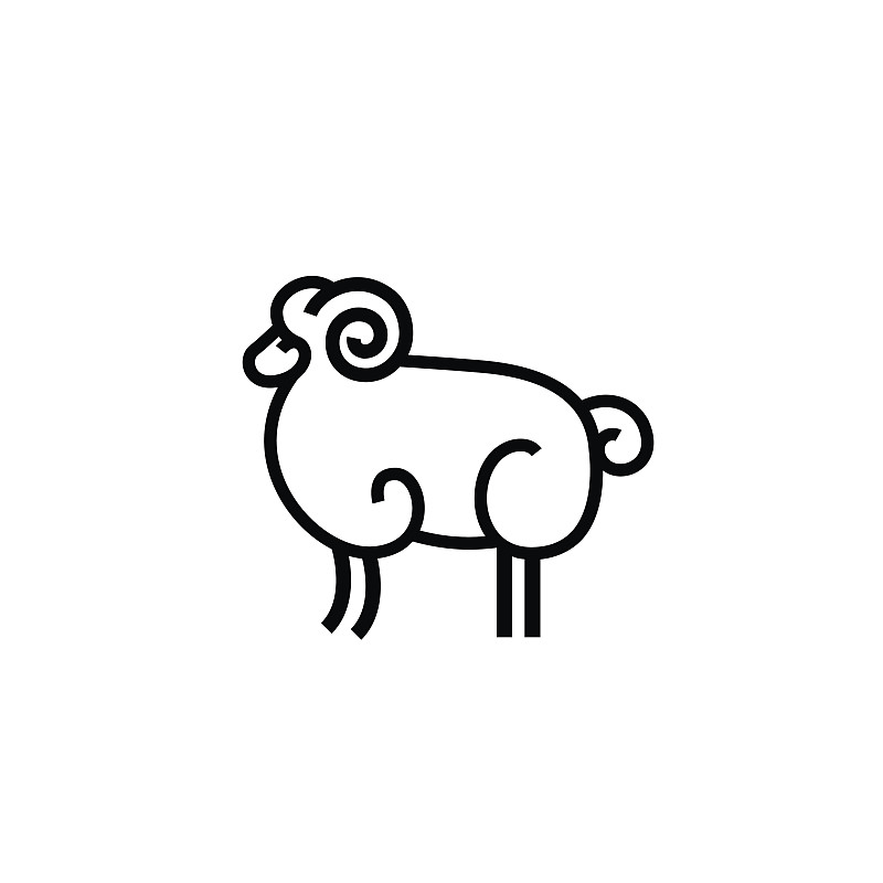 公羊,摆拍,直的,正绒面革,羊皮,母羊,绵羊,羊毛帽,羊羔,蜿蜒