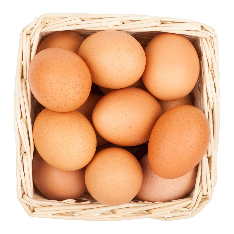 孤注一掷,煮鸡蛋,卵,篮子,蛋,鸡蛋,煮食,复活节,褐色,高视角
