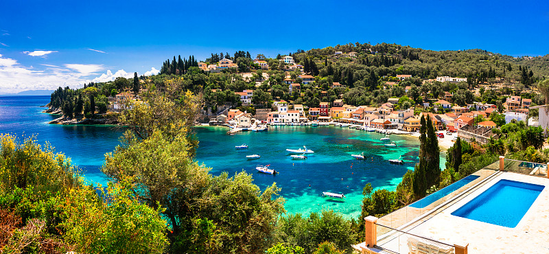 希腊,乡村,帕克西岛,暑假,水,旅行者,夏天,海滩,风景,爱琴海群岛