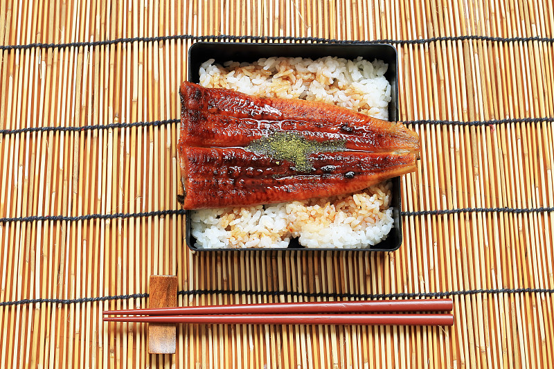 住宅内部,淡水鳗鱼,桌子,水平画幅,米,秦椒,日本,鳗鱼,海产,夏天