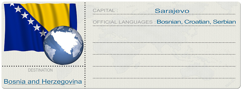 波斯尼亚和黑塞哥维那,火车票,超音速飞机,信息提示点,萨拉热窝,票,船,机票,水平画幅,邮轮
