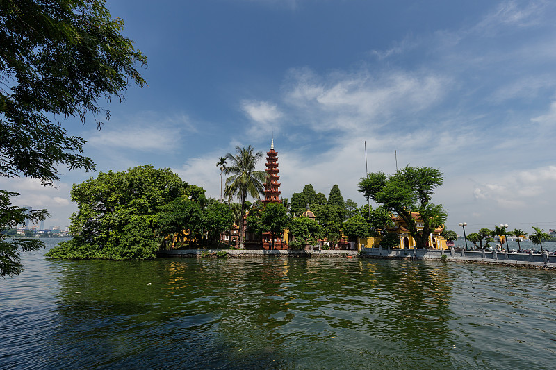 镇国寺,西湖,河内,越南,桨叉架船,胡志明市,缅甸,戏剧性的天空,拍摄场景,世界遗产
