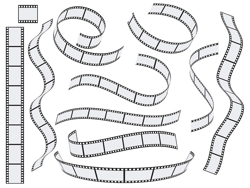 胶卷,矢量,空白的,电影,边框,艺术,水平画幅,无人,绘画插图,影片