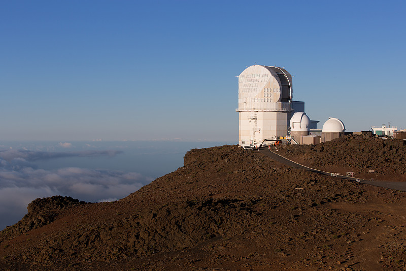 哈来亚咔拉国家公园,天文台,天文望远镜,毛伊岛,望远镜,天空,水平画幅,云,无人,科学