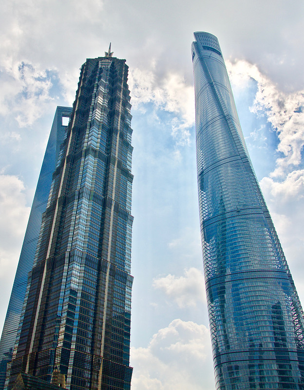 金茂大厦,上海中心大厦,上海,上海环球金融中心,垂直画幅,办公室,天空,无人,户外,都市风景