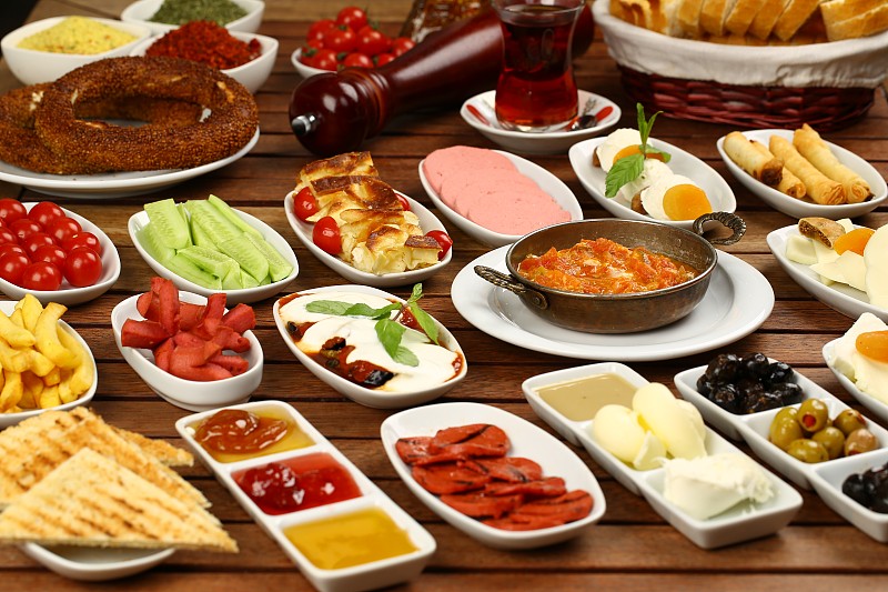 早餐,方便食品,意大利腊肠,红肉,熟的,反差,火腿,自助餐,斋月,虾