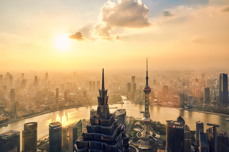 城市天际线,上海,未来,早晨,曙暮光,东亚,金茂大厦,都市风景,现代,国际著名景点