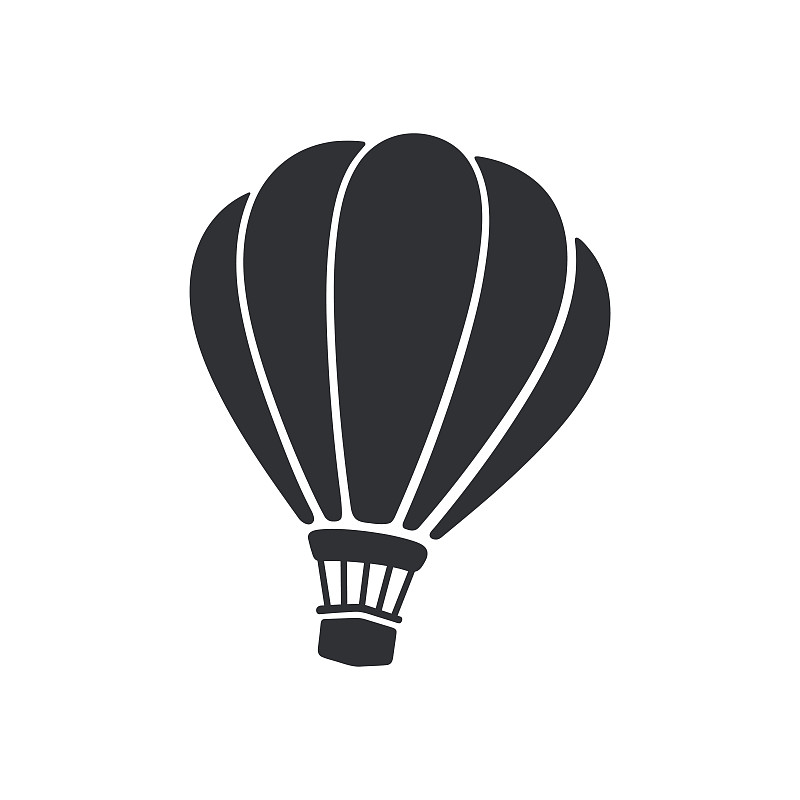 绘画插图,矢量,白色背景,分离着色,飞行器,热气球,风,形状,符号,气球