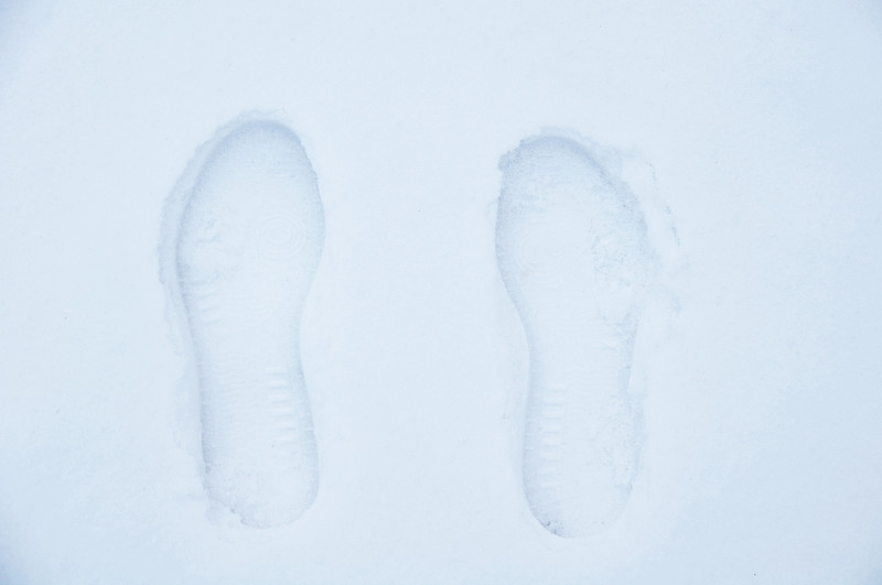 脚印,雪,冬天,概念和主题,前进的道路,台阶,寒冷,水平画幅,蓝色,户外