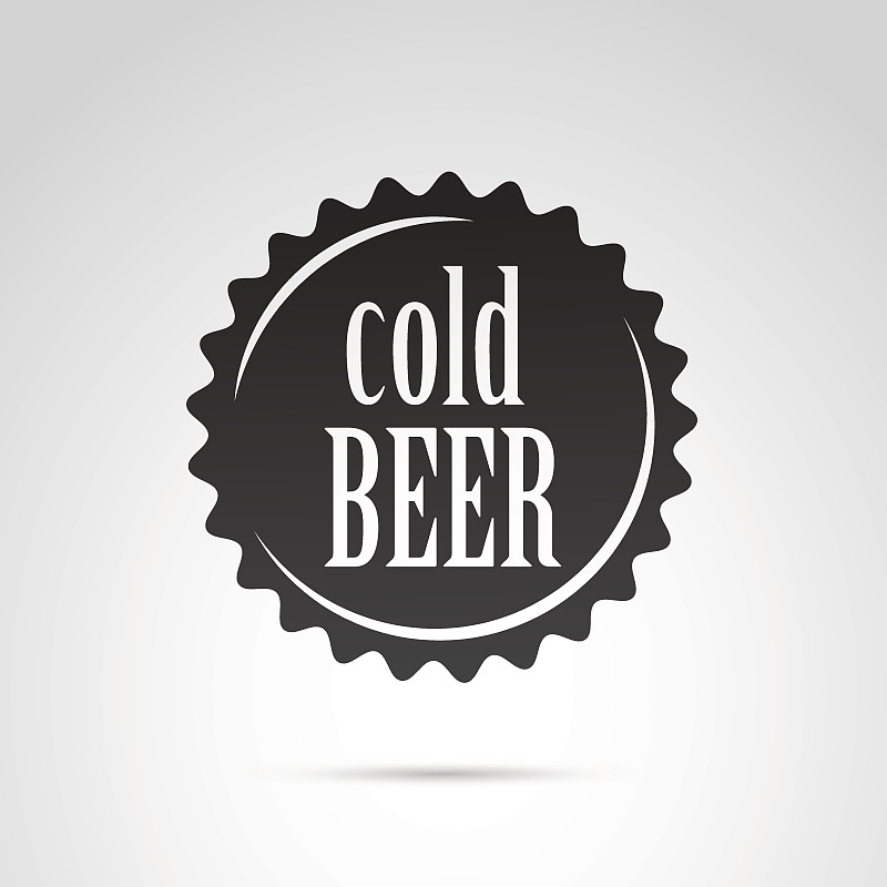 鸭舌帽,啤酒瓶,矢量,标志,冷,瓶盖,啤酒泵,密封的,品脱酒杯,啤酒