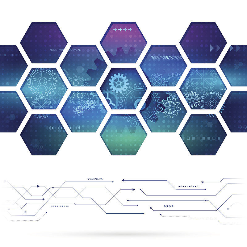 六边形,技术,抽象,背景,自行车齿轮,技术员,科学,机件,电路板,成一排