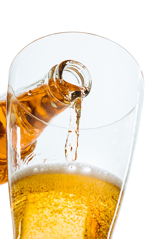 瓶子,啤酒,玻璃杯,垂直画幅,含酒精饮料,饮料,明亮,泡泡,飞溅的水滴,清新
