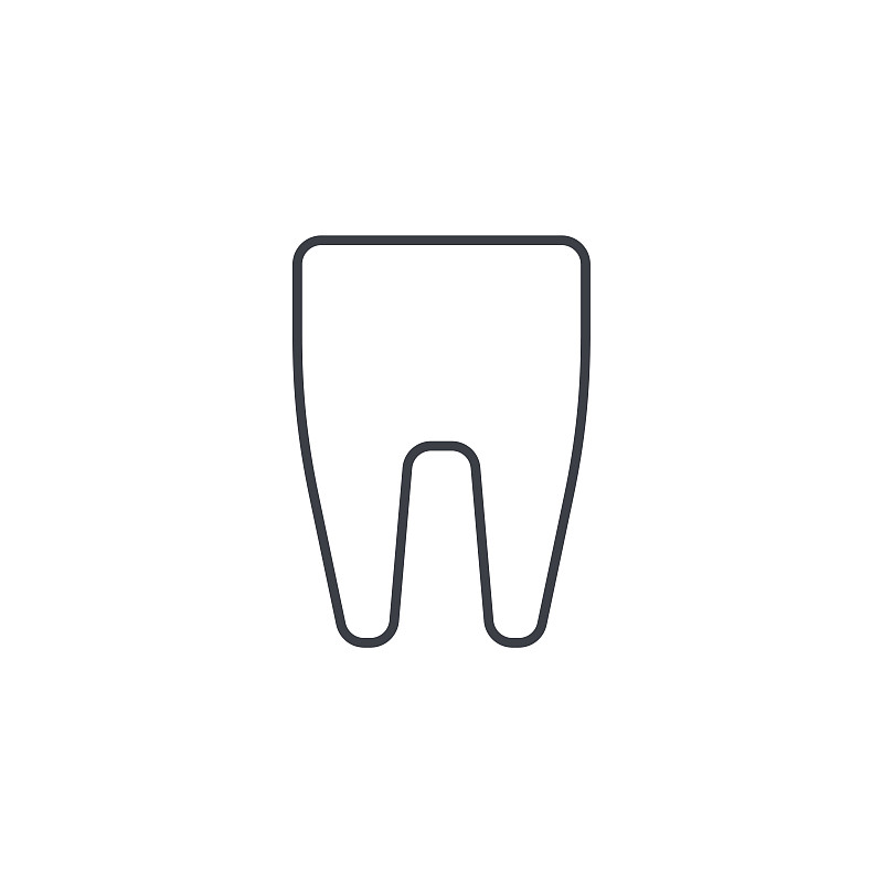 矢量,牙齿,线图标,直的,瘦弱,水,牙冠,拟人笑脸,绘画插图,人的嘴