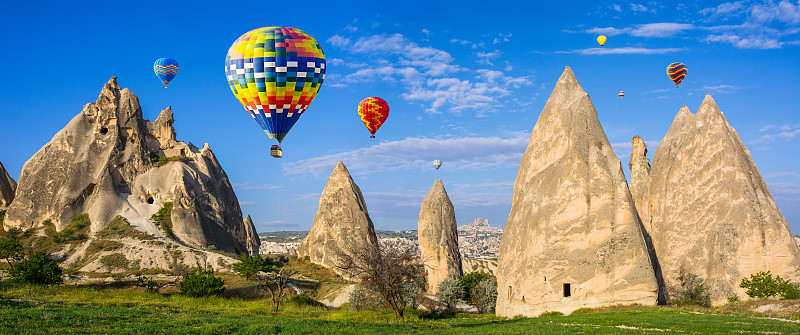气球,卡帕多奇亚,旅游目的地,热气球,土耳其,mithridates,vi,戈雷梅,飞,获胜,相伴