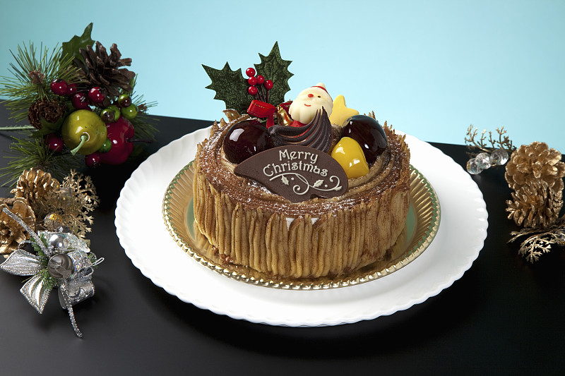 勃朗峰,圣诞蛋糕,水平画幅,无人,日本,蛋糕,户外,甜点心,甜食