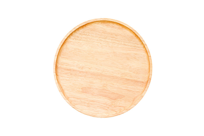 圆形,木制,盘子,形状,白色背景,餐具,褐色,水平画幅,无人,偏远的