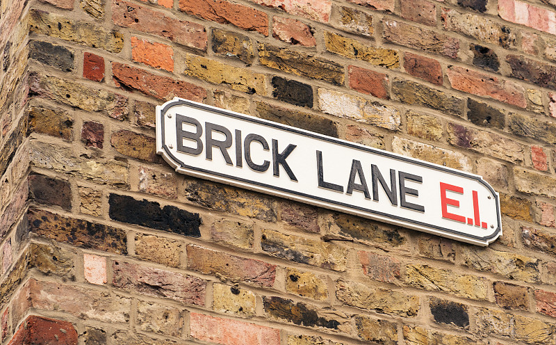 布里克巷,东伦敦,交通标志,水平画幅,无人,砖墙,英格兰,户外,单词,伦敦塔桥区