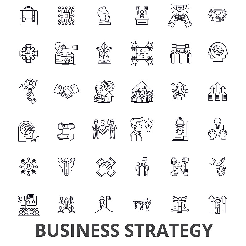 绘画插图,矢量,商务,概念,计算机图标,商务策略,符号,市场营销,策略,标志
