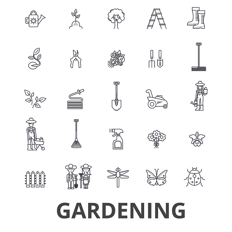 绘画插图,草,园艺器具,矢量,计算机图标,符号,植物,园艺,标志,花