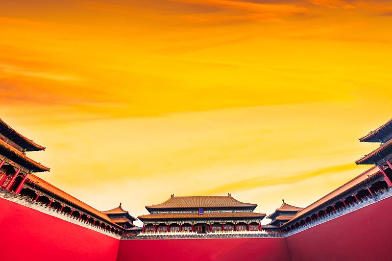 故宫,北京,名声,禁止的,宫殿,宏伟,大门,世界遗产,国际著名景点,屋顶