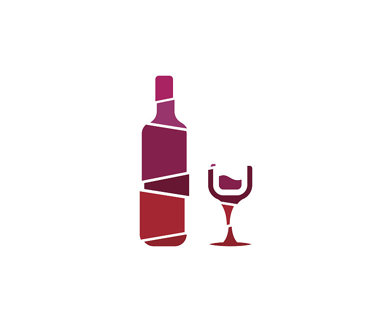 酒瓶,计算机图标,葡萄酒,葡萄酒厂,水平画幅,无人,绘画插图,符号,标签,含酒精饮料
