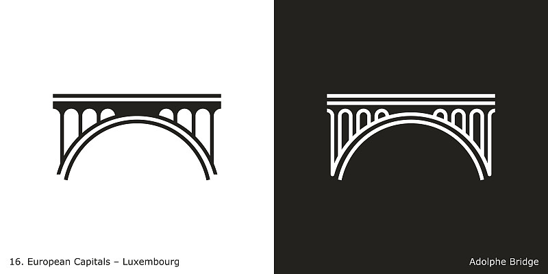 卢森堡公国,阿道夫桥,纪念碑,水平画幅,绘画插图,符号,拱桥,旅行者,卢森堡,城镇