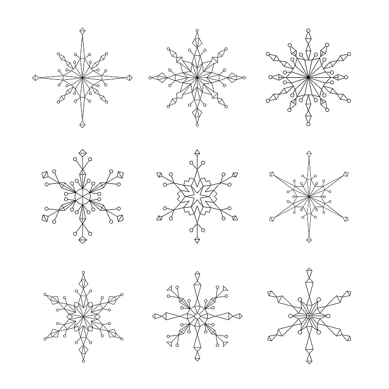冬天,雪花,矢量,式样,天气,计算机图标,新的,艺术,雪