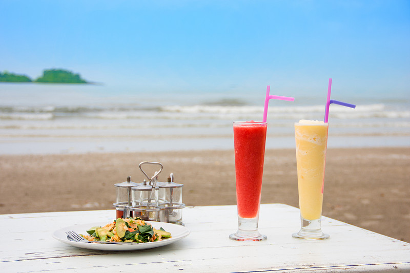 海滩,桌子,海洋,上菜,度假胜地,水平画幅,沙子,无人,膳食,鸡尾酒