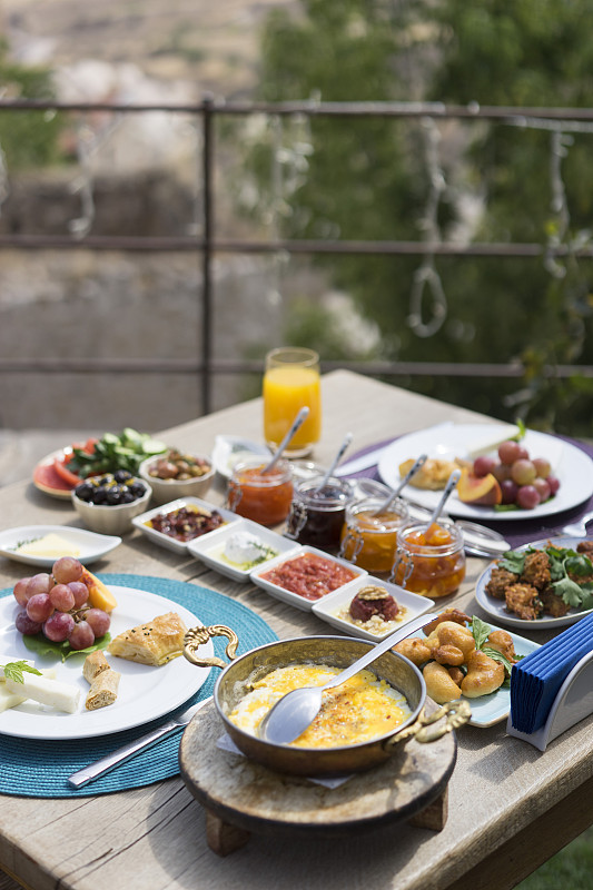 早餐,美味,垂直画幅,食物的样式,开胃品,西红柿,甜点心,面包,茶,香肠