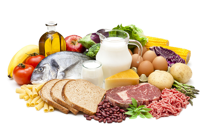 白色背景,食品,与众不同,字体,分离着色,背景分离,碳水化合物,蛋白质,鸡蛋,胡萝卜