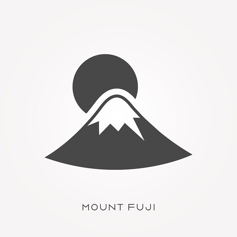 富士山,计算机图标,艺术,形状,雪,无人,绘画插图,符号,卡通,冬天