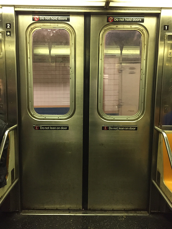 地铁,门,垂直画幅,火车,留白,美国,车门,无人,纽约地铁,纽约