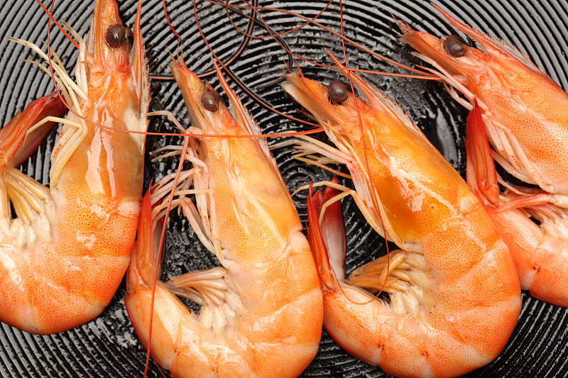 Food,background,，,cooked,shrimp,isolated,on,the,white,background