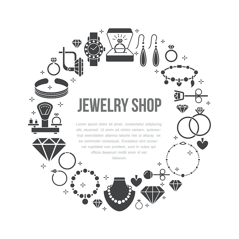 模板,钻石,圆形,符号,商店,矢量,宝石,订婚戒指,个人随身用品,项链