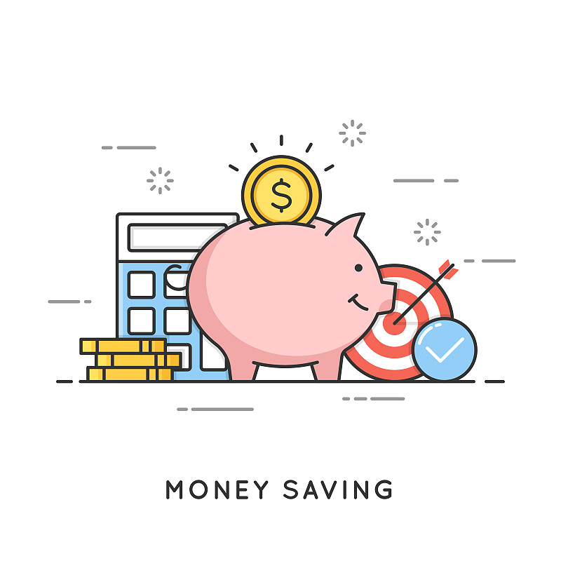 绘画插图,经济,矢量,概念,平坦的,计算机图标,高雅,投资