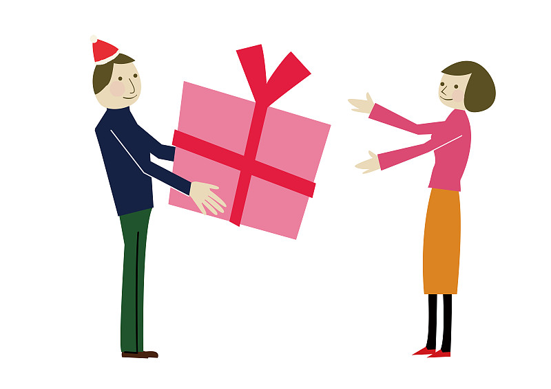 生日,生日礼物,礼物,包装纸,圣诞卡,水平画幅,情人节,绘画插图,盒子