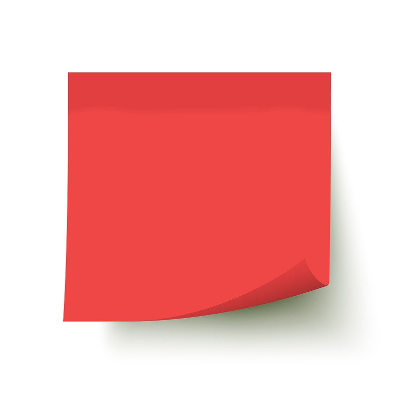 笔记本,红色,邮件,办公用品,消息,无人,绘画插图,标签,便签,阴影