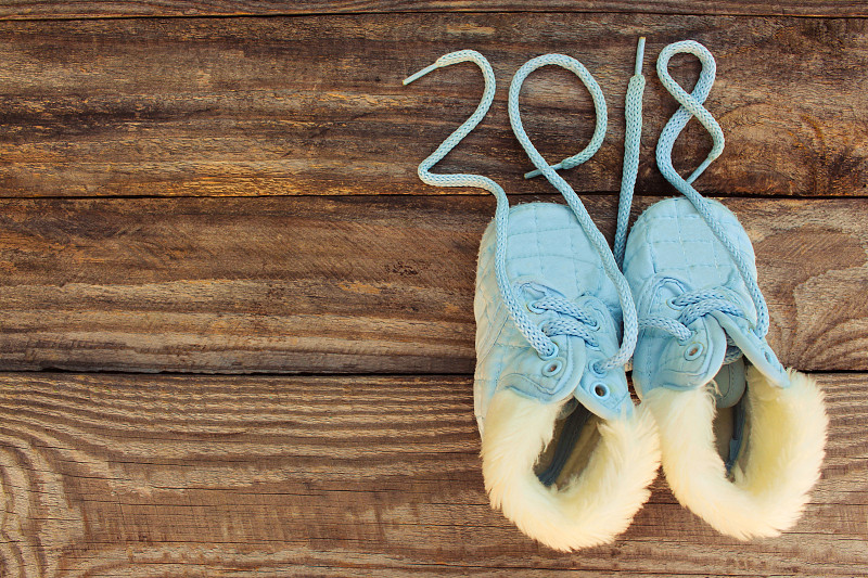 新年前夕,童年,木制,鞋子,2018,鞋带,背景,阶调图片,古典式,写