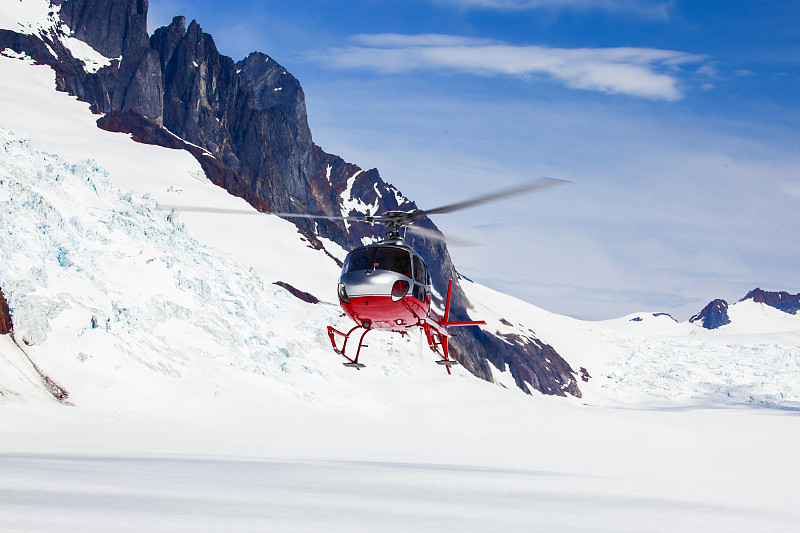 蒙戴尔冰川,直升机滑雪,直升机