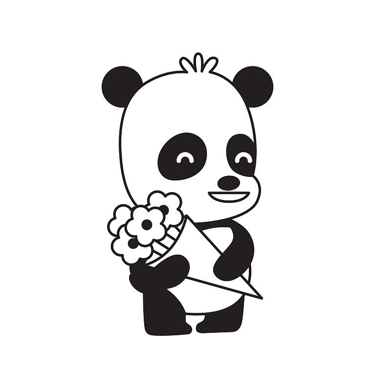 熊猫,花束,小的,可爱的,吉祥物,动物园,幼小动物,熊,竹,俄罗斯