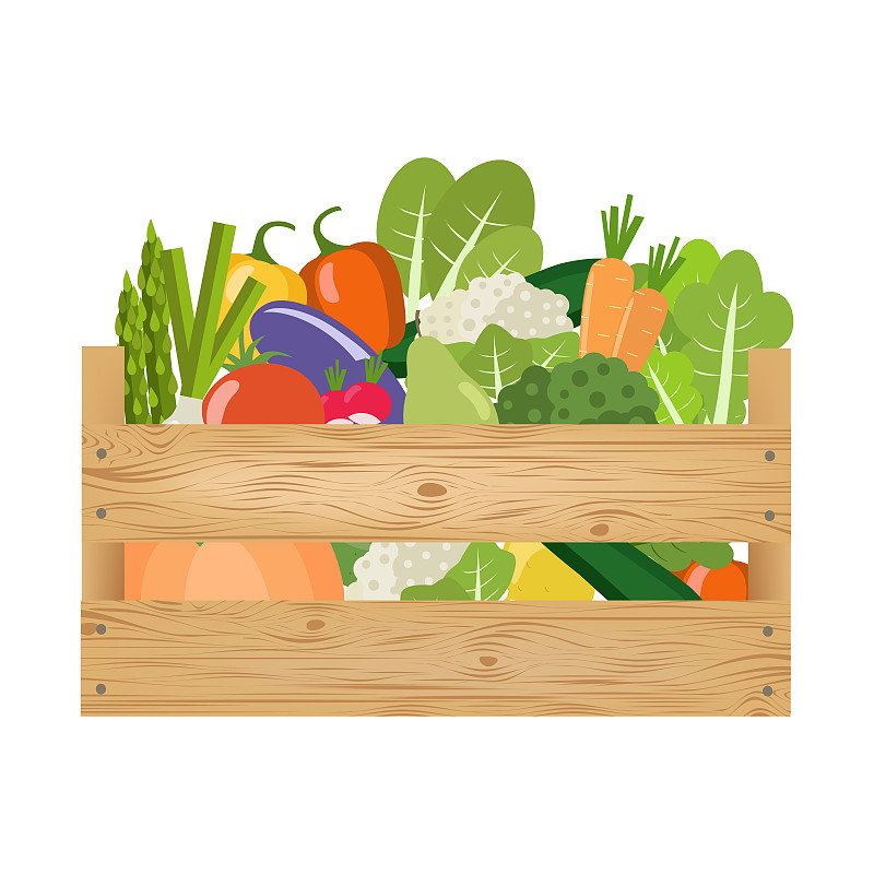 板条箱,蔬菜,水果,食品杂货,素食,绘画插图,南瓜,盒子,商店