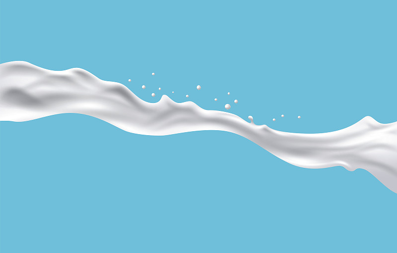 牛奶,抽象,蓝色背景,奶制品,水平画幅,纹理效果,形状,钙,绘画插图,奶油