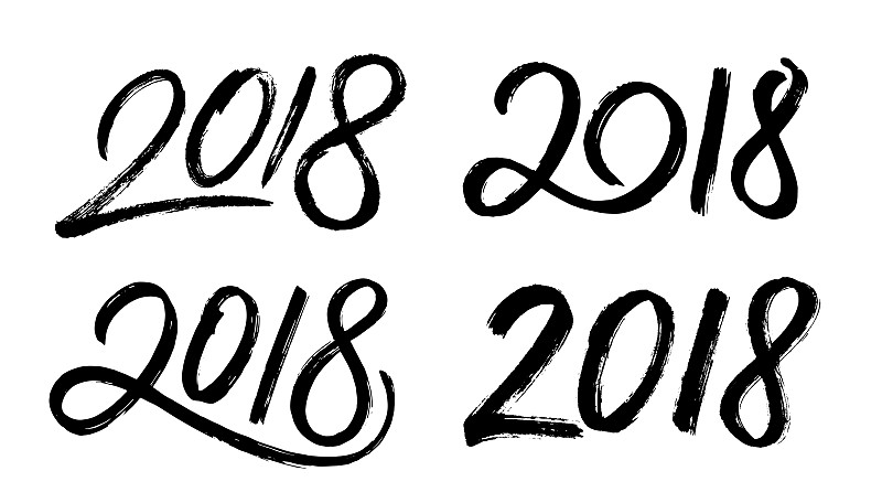 新年前夕,2018,数字,动物手,狗年,18号,背景分离,春节,信函,笔迹