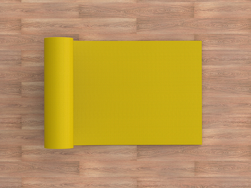 黄色,健身垫,席子,水平画幅,绘画插图,床垫,健康,复合地板,运动