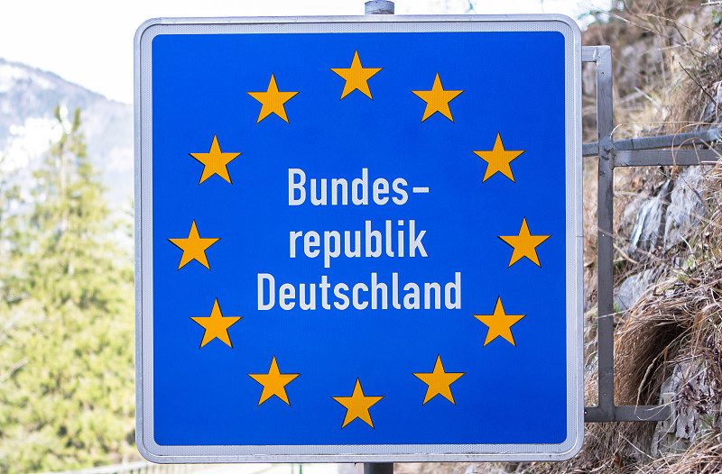 路,标志,德国,国境线,申根协议,上奥地利州,澳大利亚文明,水平画幅,符号,安全
