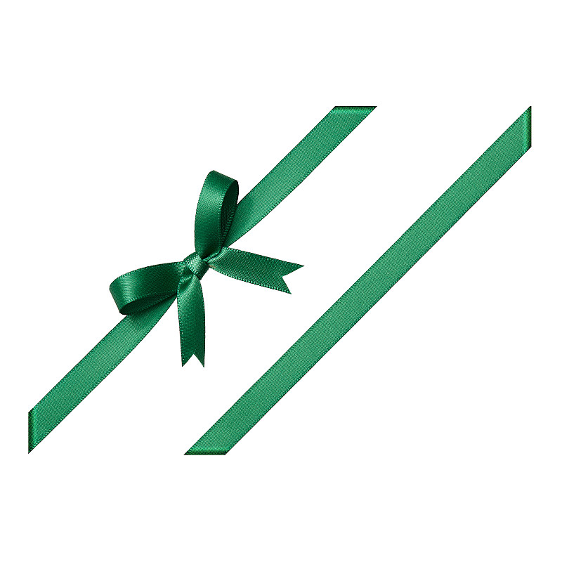 蝴蝶结,绿色,白色背景,背景分离,缎带,礼物,正面视角,无人,盒子,生日