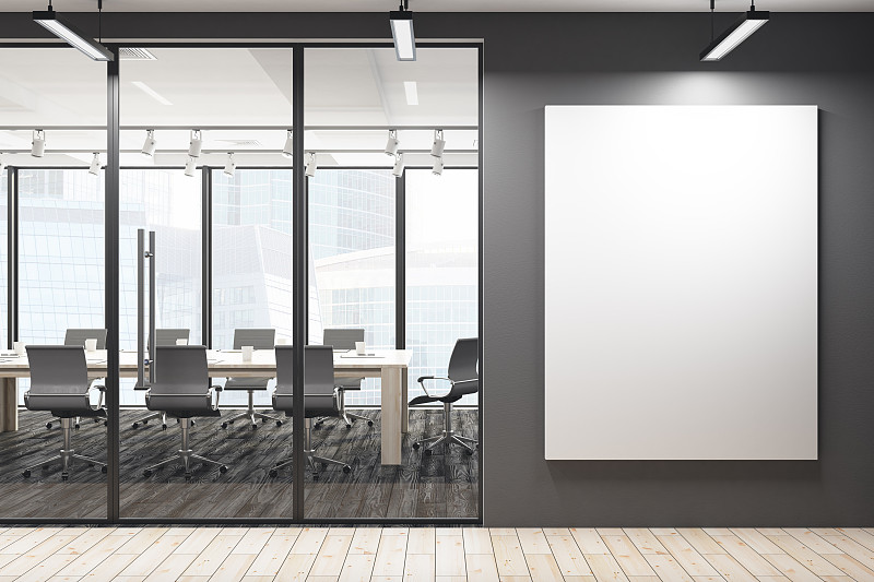 会议室,空白的,极简构图,办公室,边框,水平画幅,无人,会议,绘画插图