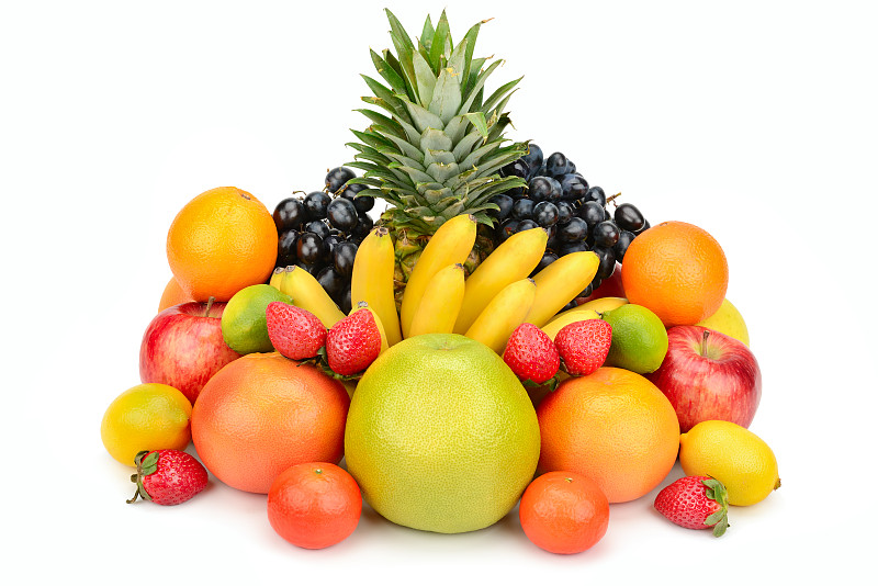 水果,白色背景,分离着色,水平画幅,食品杂货,素食,超级市场,果汁,组物体,特写