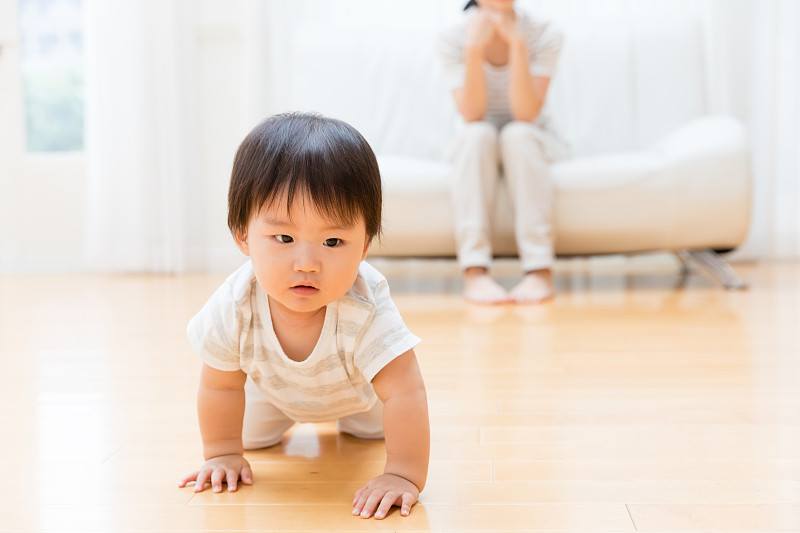 婴儿,生活方式,注视镜头,图像,水平画幅,仅日本人,日本,人,日本人,室内